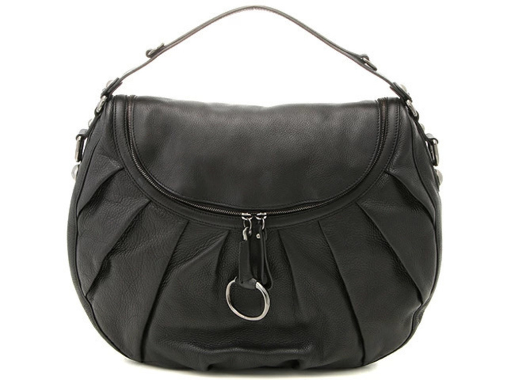 Gucci Hobo Bag Icon Bit Black Leather
